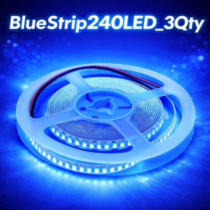 SPARKWORLD 240 LEDs 5 m Blue Steady Strip Rice Lights (Pack of 3)