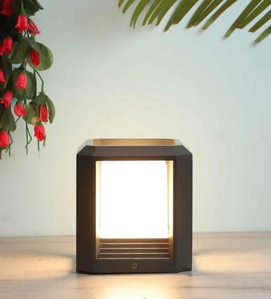 SPARKWORLD Modern Square LED Outdoor Gate Light | Waterproof IP65 Pillar Light for Garden, Terrace, Boundary Wall & Entrance | Colour: Cube Gate Light
