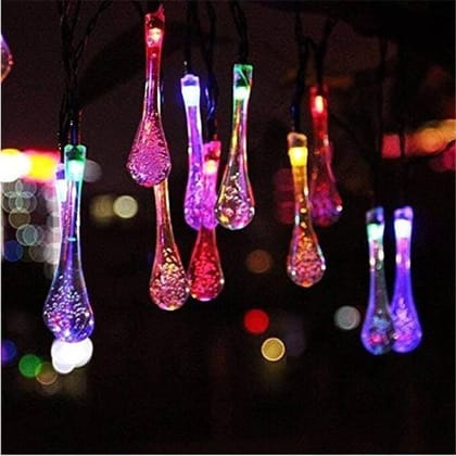 SPARKWORLD 14 LEDs | 3.5 Meter Multicolor Water Drop Rice Lights | Steady Glow | Decorative String Light Pack of 1