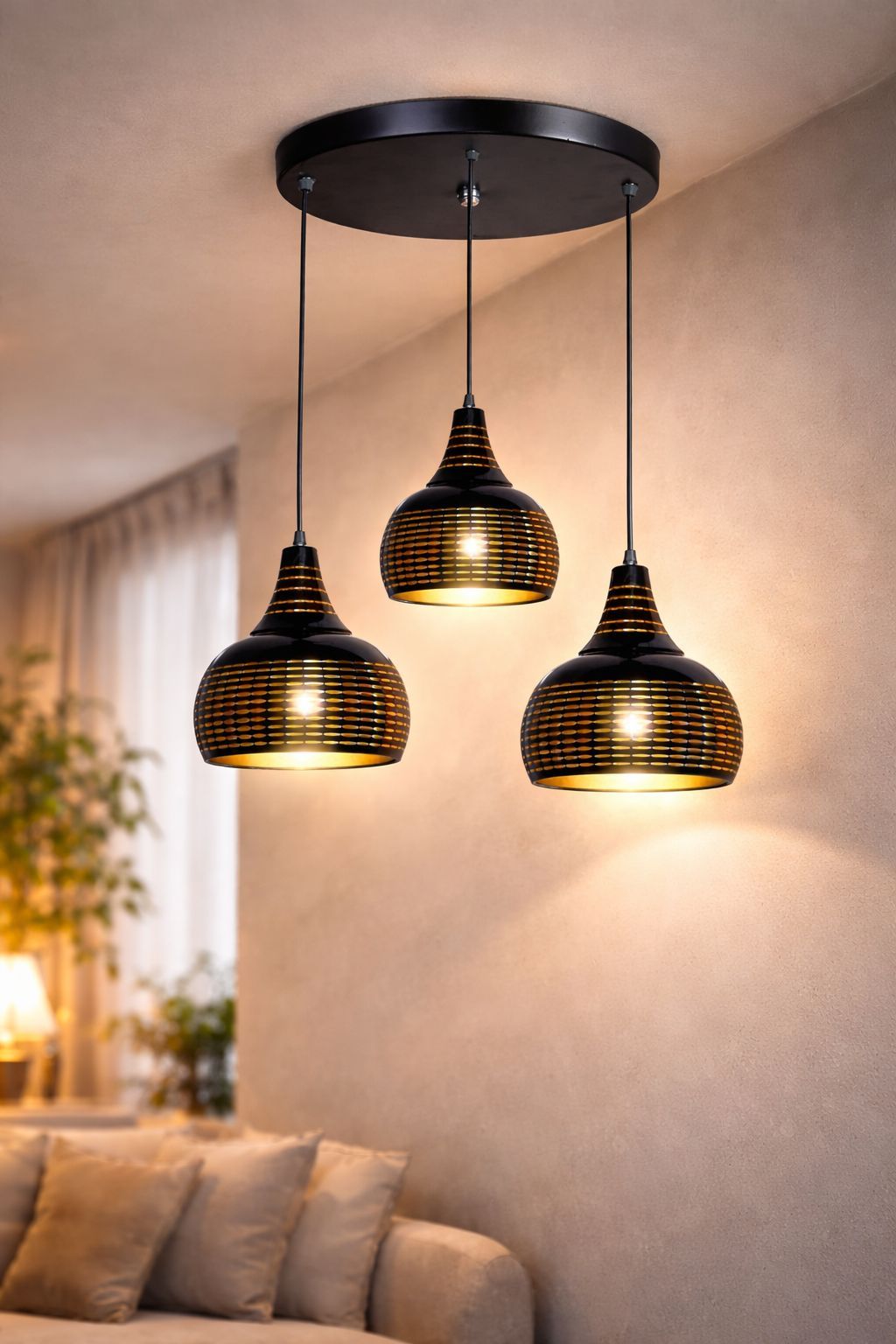 SPARKWORLD CLUSTER HANGING NEW BLACK HELMET THALI Cluster Pendant