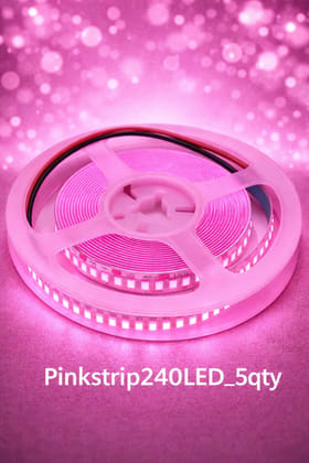 SPARKWORLD 240 LEDs 5 m Pink Steady Strip Rice Lights (Pack of 5)