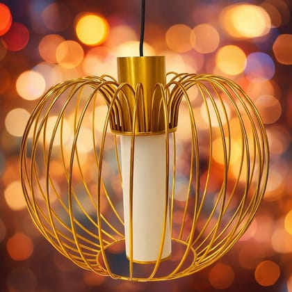 SPARKWORLD Golden Cage Pendant Light