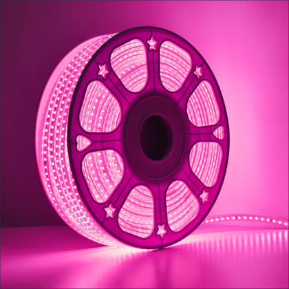 SPARKWORLD Pink LED Neon Flex Strip IP65 Waterproof, AC85265 V Mains-Powered, Cuttable | Size: 35 M