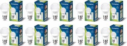 Crompton Dyna Ray 9W LED Bulb | Cool Day Light | B22 Base | 180 Coverage | 4kV Surge Protection | Pack of 10