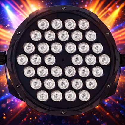 SPARKWORLD 36 LED RGB Par Light for Stage, DJ, Party & Wedding | High-Power Decorative Spotlight (Black Body) | Size: 17cm