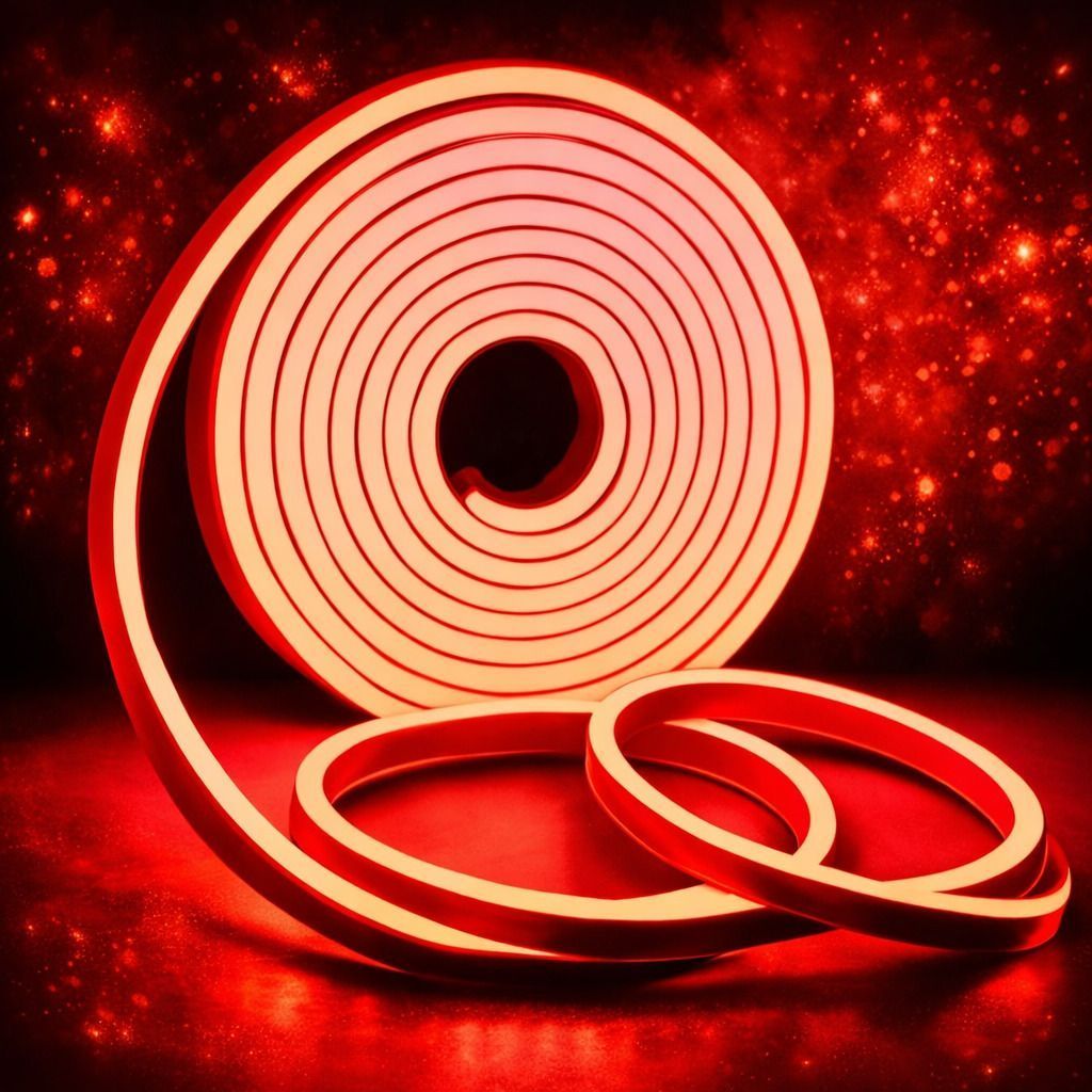 SPARKWORLD Red Neon LED Strip Light 5 Meter Flexible Waterproof Decorative Light for Indoor & Outdoor Use | Size: 4.98 m