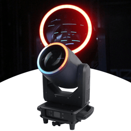 SPARKWORLD 80W RGBW LED Beam Moving Head Light 2 Narrow Beam, DMX512, Gobo & Strobe | Colour: Black