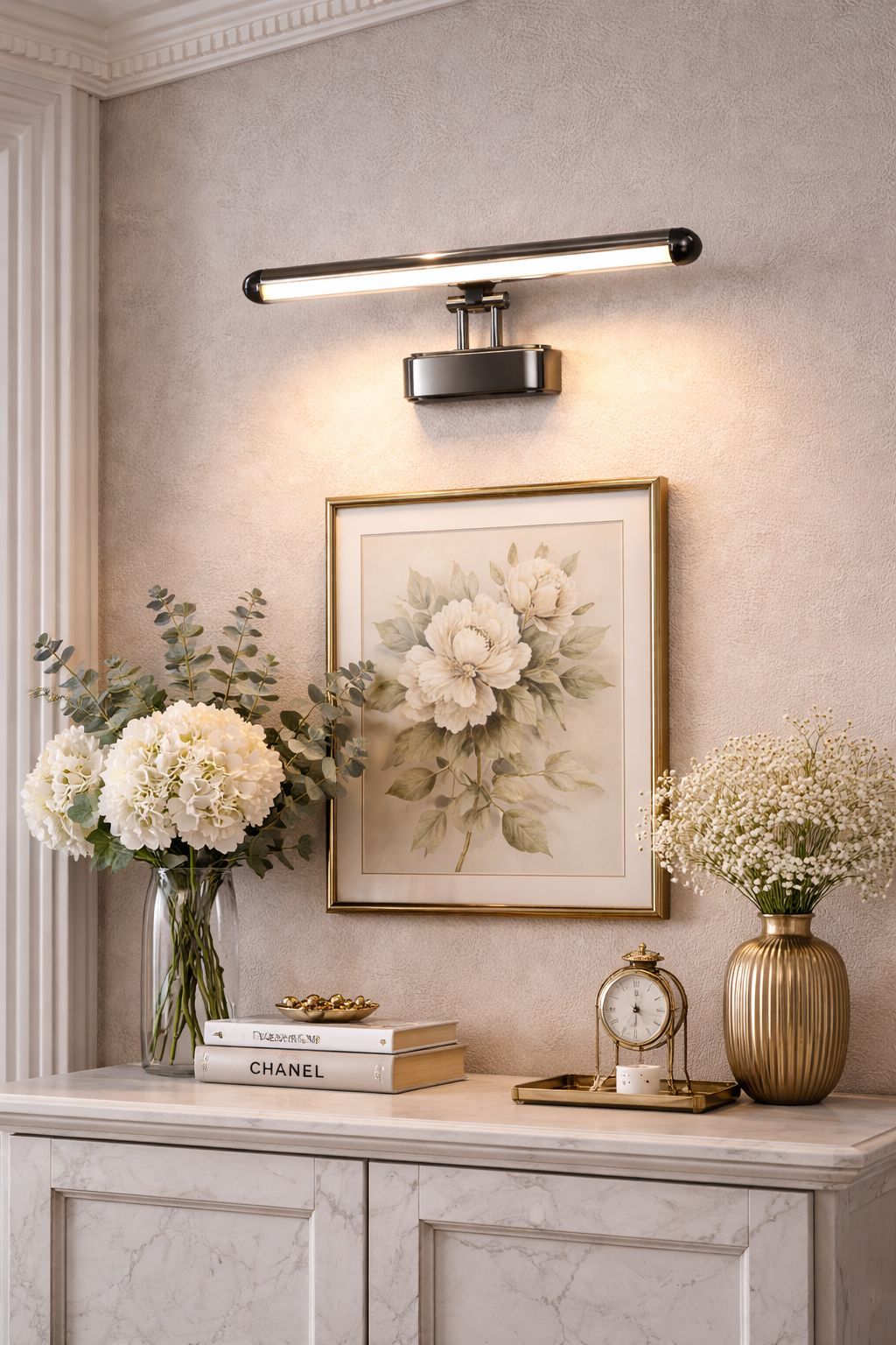 SPARKWORLD LED Picture Light 6W Warm White | Adjustable Wall Mounted Painting Light | Chrome Finish Wall Lamp (LX776WL) | Colour: LX776WL|6W|PB