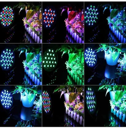 SPARKWORLD 60-LED RGB Par Can Uplight DMX512, 25 Beam, AC100240 V Stage Flood Light | Size: 30cm | Colour: 60 LED