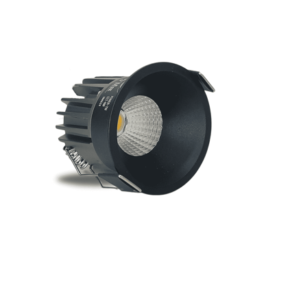 SPARKWORLD 7W LED Deep Round COB Light | Black Body | Cool White | Recessed POP Ceiling Light for Home, Showrooms & Offices | Pack of 1