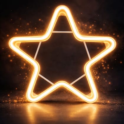SPARKWORLD Warm White Star LED Neon Sign IP65 Waterproof, AC-Powered Indoor/Outdoor Wall Decor SPARKWORLD Warm White Star LED Neon Sign IP65 Waterproof, AC-Powered Indoor/Outdoor Wall Decor