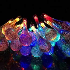 SPARKWORLD 14 LEDs | 3.5 Meter Multicolor Water Drop Rice Lights | Steady Glow | Decorative String Light Pack of 1