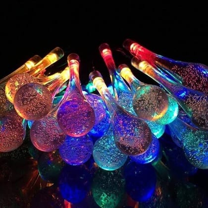 SPARKWORLD 14 LEDs | 3.5 Meter Multicolor Water Drop Rice Lights | Steady Glow | Decorative String Light Pack of 1