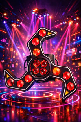 SPARKWORLD Tri-Blade LED Rotating Decorative Wall Light | 3-Wing Spinning LED Effect Lamp | Stage & Room Decoration Light | Colour: Tri-Blade Decorative LED Projection Light