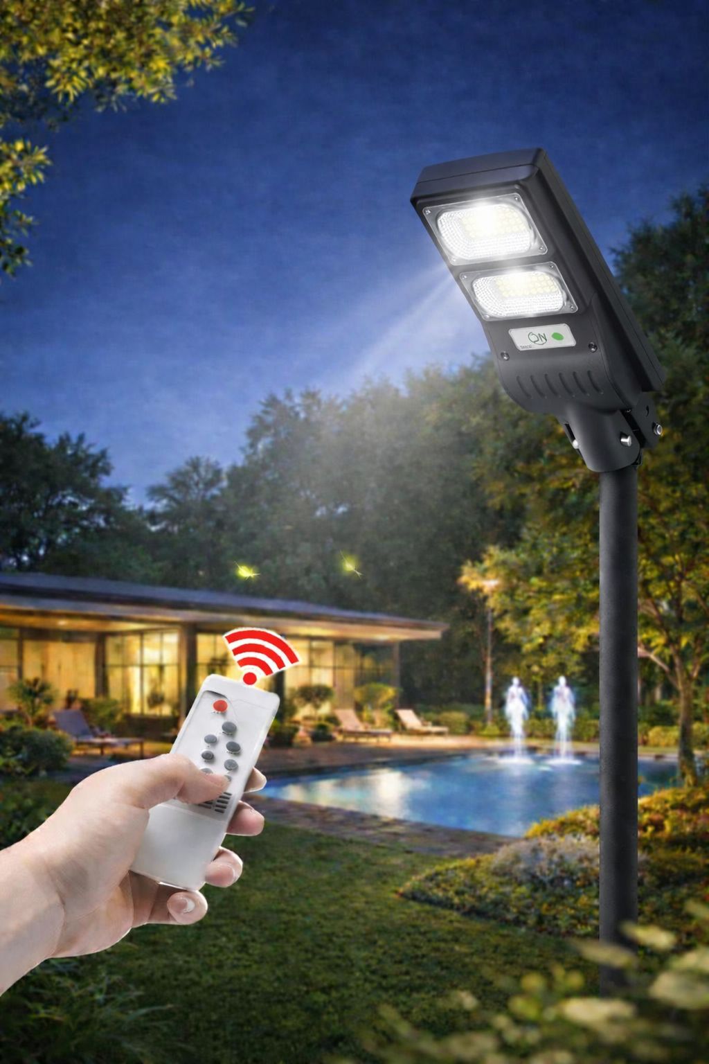 SPARKWORLD 60W Solar LED Street Light with Motion Sensor | Waterproof Outdoor Solar Lamp for Garden, Road & Pathways | Size: 1000 mAh