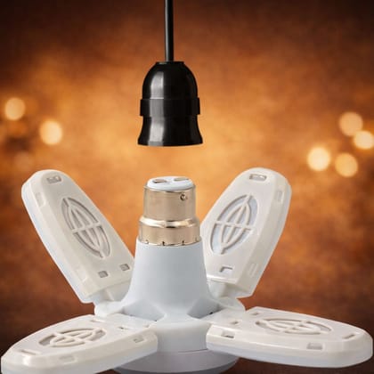 SPARKWORLD Foldable LED Fan Bulb Light (2 Qty Pack) | 28W High Brightness Ceiling Fan LED Bulb with Adjustable Blades B22 Base | Size: 28watt | Colour: Fan Bulbs