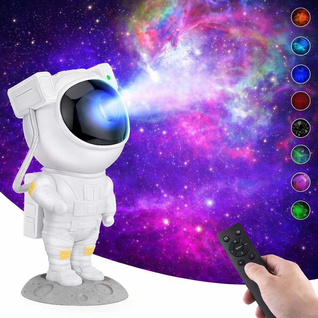 SPARKWORLD Astronaut Galaxy Star Projector Night Light with Remote Control | Size: 22.5 cm | Colour: Astraunaut