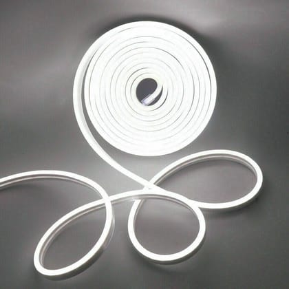 SPARKWORLD 5 Meter White LED Neon Flex Strip IP65 Waterproof, Cuttable, Uniform Neon Daylight-White | Size: 4.98 m SPARKWORLD 5 Meter White LED Neon Flex Strip IP65 Waterproof, Cuttable, Uniform Neon Daylight-White | Size: 4.98 m
