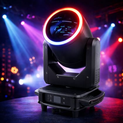SPARKWORLD 80W RGBW LED Beam Moving Head Light 2 Narrow Beam, DMX512, Gobo & Strobe | Colour: Black