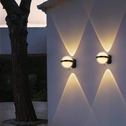 SPARKWORLD LX-777 Globe LED Wall Light | Dual Beam Modern Decorative Lamp for Home & Outdoor Use Warm White | Size: 13X8 cm