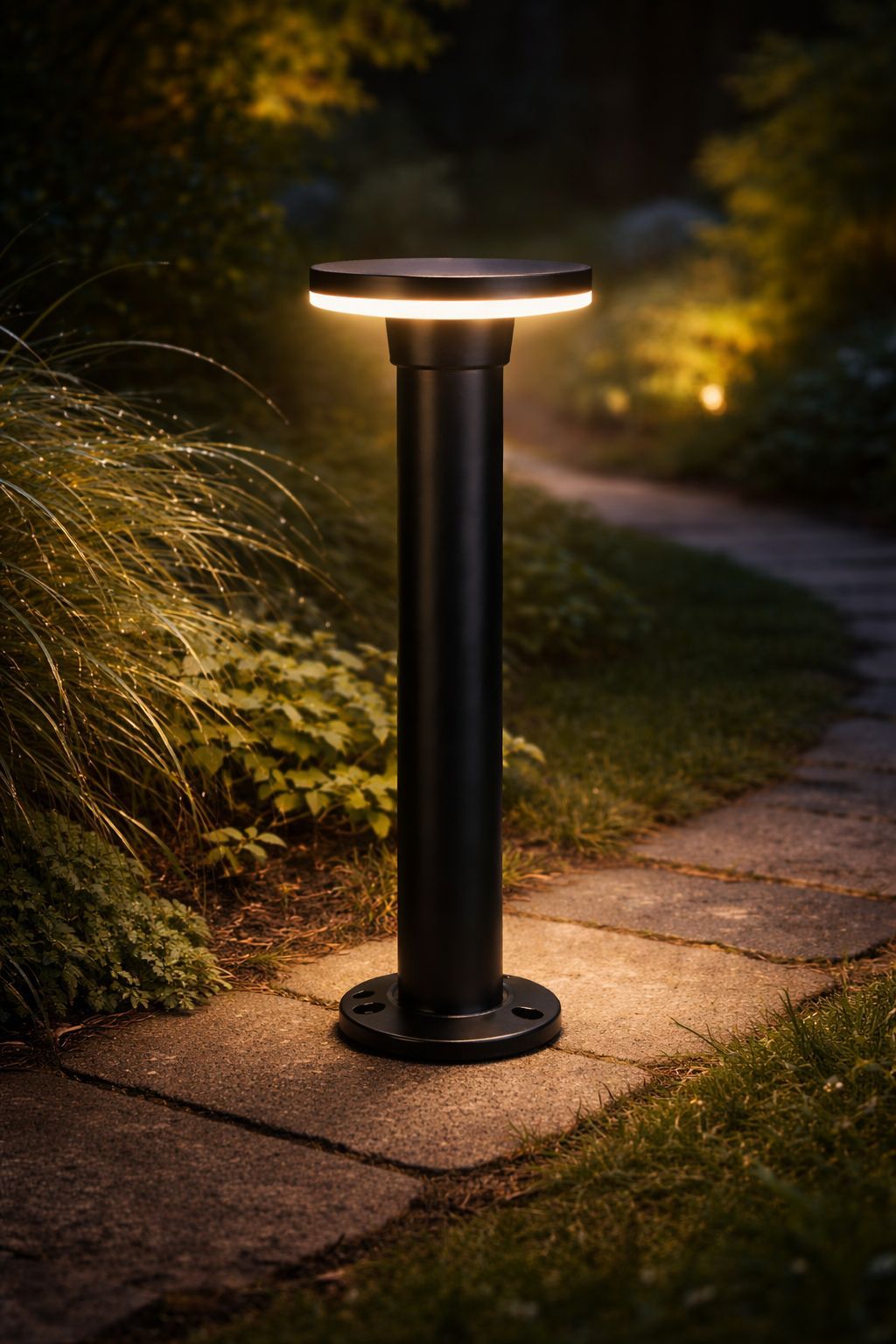 SPARKWORLD Modern Outdoor Garden Pole Light | Bollard Light with Warm White LED | Weatherproof Landscape Pathway Light | Colour: LX488/12W|PL