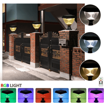 SPARKWORLD 10 Watt Solar LED Gate Light Waterproof Outdoor Decorative Lamp for Home Entrance, Garden & Boundary Pillars | Colour: 10W Solar Gate Light
