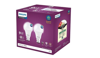 Philips Ace Saver 9W LED Bulb B22 Base Cool Day White | Pack of 2 | Energy-Efficient Lighting Solution
