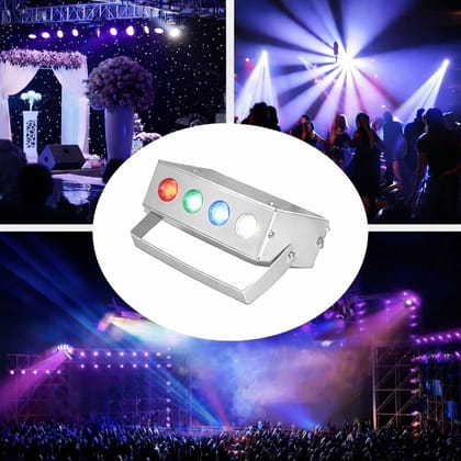SPARKWORLD 4 LED Disco Light RGBW Mini Laser Projector Light for Party and DJ Shower Laser Light for Small Area Shower Laser Light. Multicolor Disco Ball Set For Home Decor (Ball Diameter: 1.7 Cm) | Size: 1.7cm | Colour: Parax