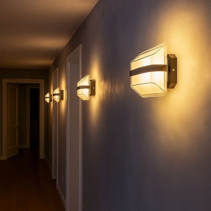 SPARKWORLD Uplight Wall Lamp With Bulb | Colour: Black