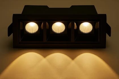 SPARKWORLD Rectangular 3x2W LED Spot Light Spot Light Ceiling Lamp (Black) | Colour: 6W SPARKWORLD Rectangular 3x2W LED Spot Light Spot Light Ceiling Lamp (Black) | Colour: 6W