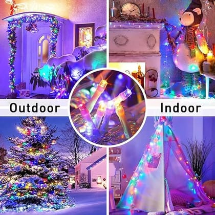SPARKWORLD Multicolor 90 LEDs Copper Serial String Led Light Comes with 8 Modes Changing Controller for Indoor & Outdoor Home Decoration, Diwali, Christmas, Patio Garden Yard (Multicolor Rice Lights (Pack Of 1) | Size: 35 M | Colour: 35M