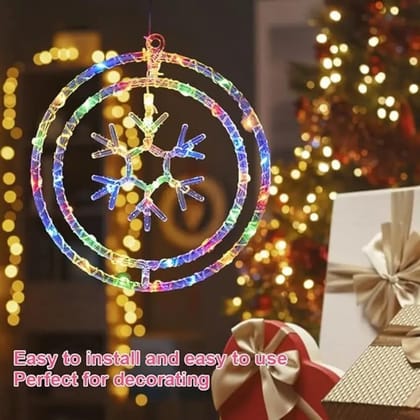 SPARKWORLD 1 LEDs 0.4 m Multicolor Flickering Snow Flake Rice Lights (Pack of 1)
