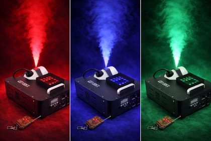 SPARKWORLD Remote Control 1500w Rgb Led Fog Smoke Machine for Parties | Colour: 1500w(With LED)
