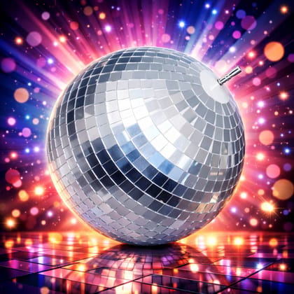 SPARKWORLD 12-Inch Disco Mirror Ball | Hanging Rotating Reflective Party Ball for DJ Lights, Weddings, Clubs & Home Decoration | Colour: 12 Inch