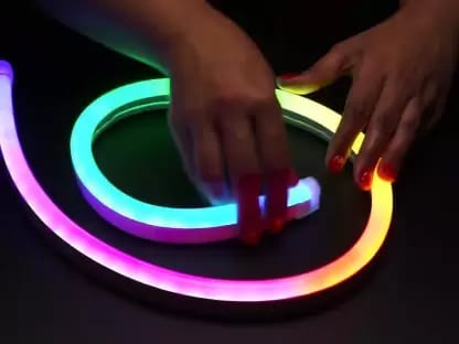 SPARKWORLD 5m RGB LED Neon Flex Strip Light Waterproof Color-Changing Rope Light with 24-Key Remote & 12 V Adapter for Indoor/Outdoor Decoration | Colour: Multicolor