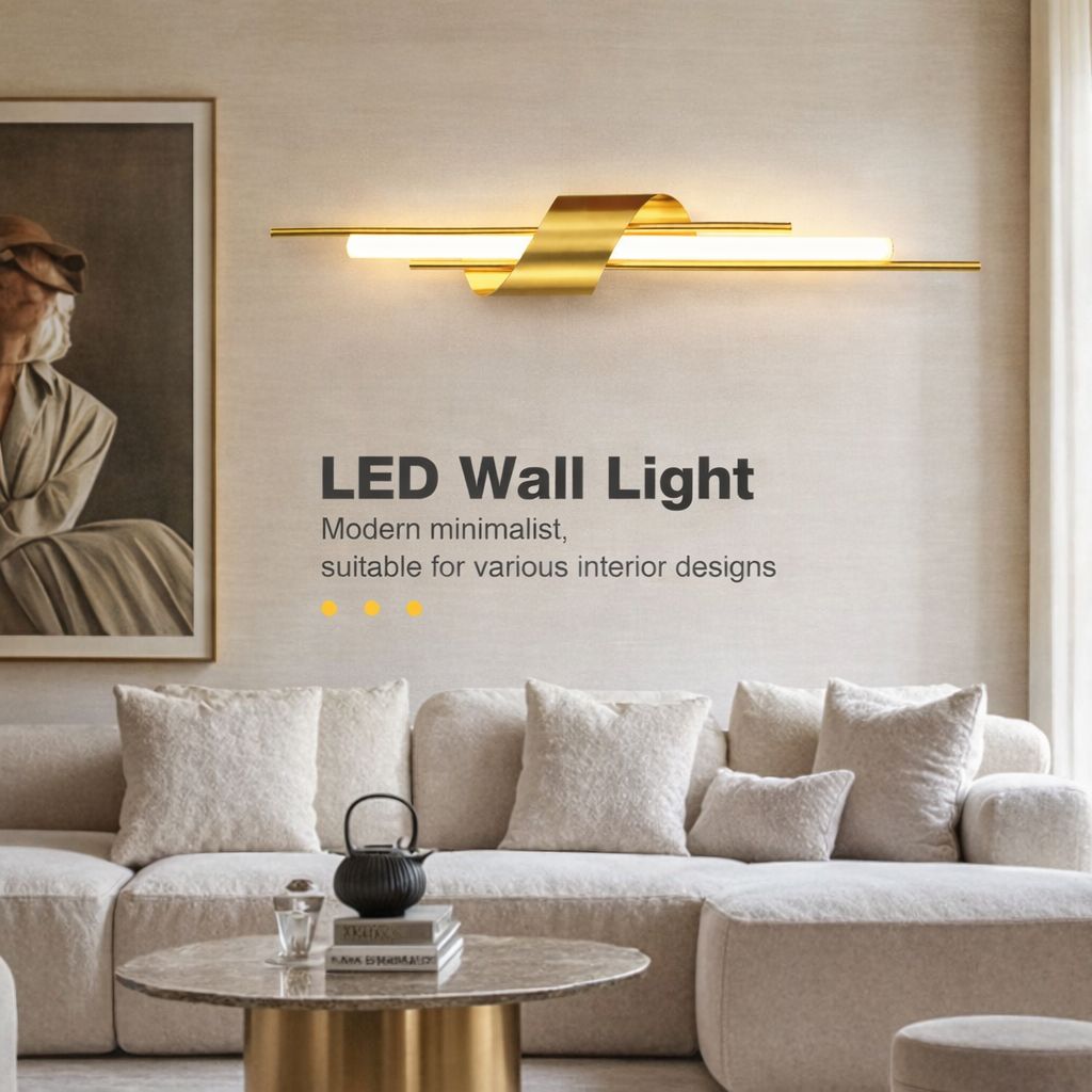 SPARKWORLD LED Designer Wall Light – Gold Finish, Warm White (3000K), Modern Decorative Wall Lamp | Colour: LX698WL|12W|GD