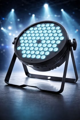 SPARKWORLD 60-LED RGB Par Can Uplight DMX512, 25 Beam, AC100240 V Stage Flood Light | Size: 30cm | Colour: 60 LED
