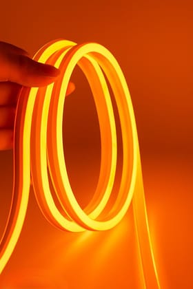 SPARKWORLD 5 Meter Neon LED Strip Light Orange | Flexible Waterproof Decorative Light for Home, Party, Car, Signage & More | Size: 4.98 m