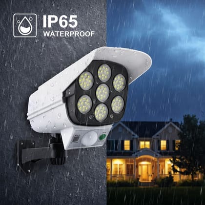 SPARKWORLD 7-LED Solar Motion Sensor Flood Light with Remote IP65 Waterproof, Adjustable Head & 3 Modes | Colour: White