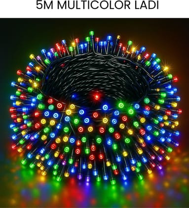 SPARKWORLD 16 LEDs 4 m Multicolor Steady Bulb Rice Lights (Pack of 1)