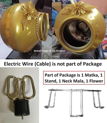 SPARKWORLD Decorative Fog Machine Matka | Golden Pot Style Smoke Dispenser for Wedding, DJ, Jagran, and Stage Events