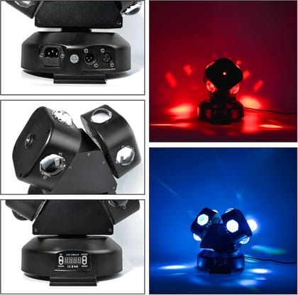 SPARKWORLD Moving Head Beam Light LED DJ Stage Light with DMX 512 & Sound Activation | Party, Disco, Club Lighting | Colour: Moving Head DJ Light 16LEDs