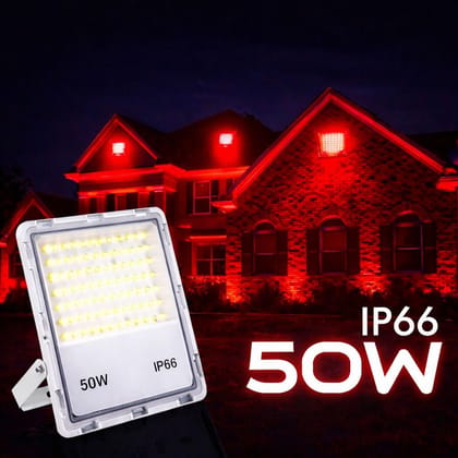 SPARKWORLD 50W IP66 Waterproof Outdoor LED Flood Light Red Beam
