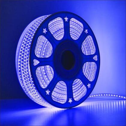 SPARKWORLD LED Rope Light Blue | Waterproof Flexible Strip for Decoration, Outdoor, Balcony, Garden, Festival Lighting | Size: 50 M