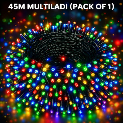SPARKWORLD 45 Meter Multicolor LED Decorative Rice Light Ladi | Colour: 45M