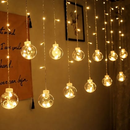 SPARKWORLD 10-Globe Glass Ball Warm White LED Fairy String Lights USB & Battery Powered, 2 m Copper Wire | Size: 2.54 m | Colour: Gift Ball (Warm White) SPARKWORLD 10-Globe Glass Ball Warm White LED Fairy String Lights USB & Battery Powered, 2 m Copper Wire | Size: 2.54 m | Colour: Gift Ball (Warm White)