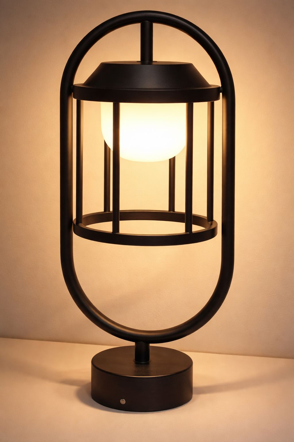 SPARKWORLD Modern Outdoor Garden Lantern Light | Warm White Decorative Metal Lamp for Lawn, Pathway & Balcony | Colour: LX888/12W|GL|BK