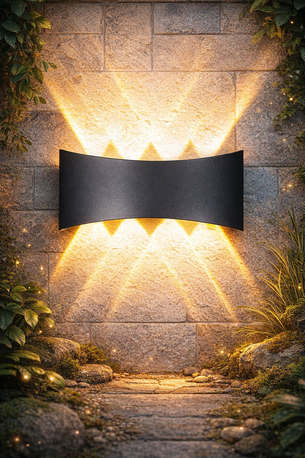 SPARKWORLD IP65 Aluminum Body Wall Lamp | Colour: Black