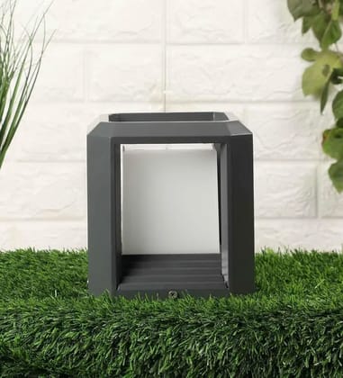 SPARKWORLD Modern Square LED Outdoor Gate Light | Waterproof IP65 Pillar Light for Garden, Terrace, Boundary Wall & Entrance | Colour: Cube Gate Light