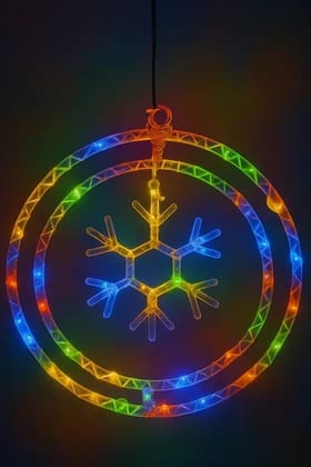 SPARKWORLD 1 LEDs 0.4 m Multicolor Flickering Snow Flake Rice Lights (Pack of 1)